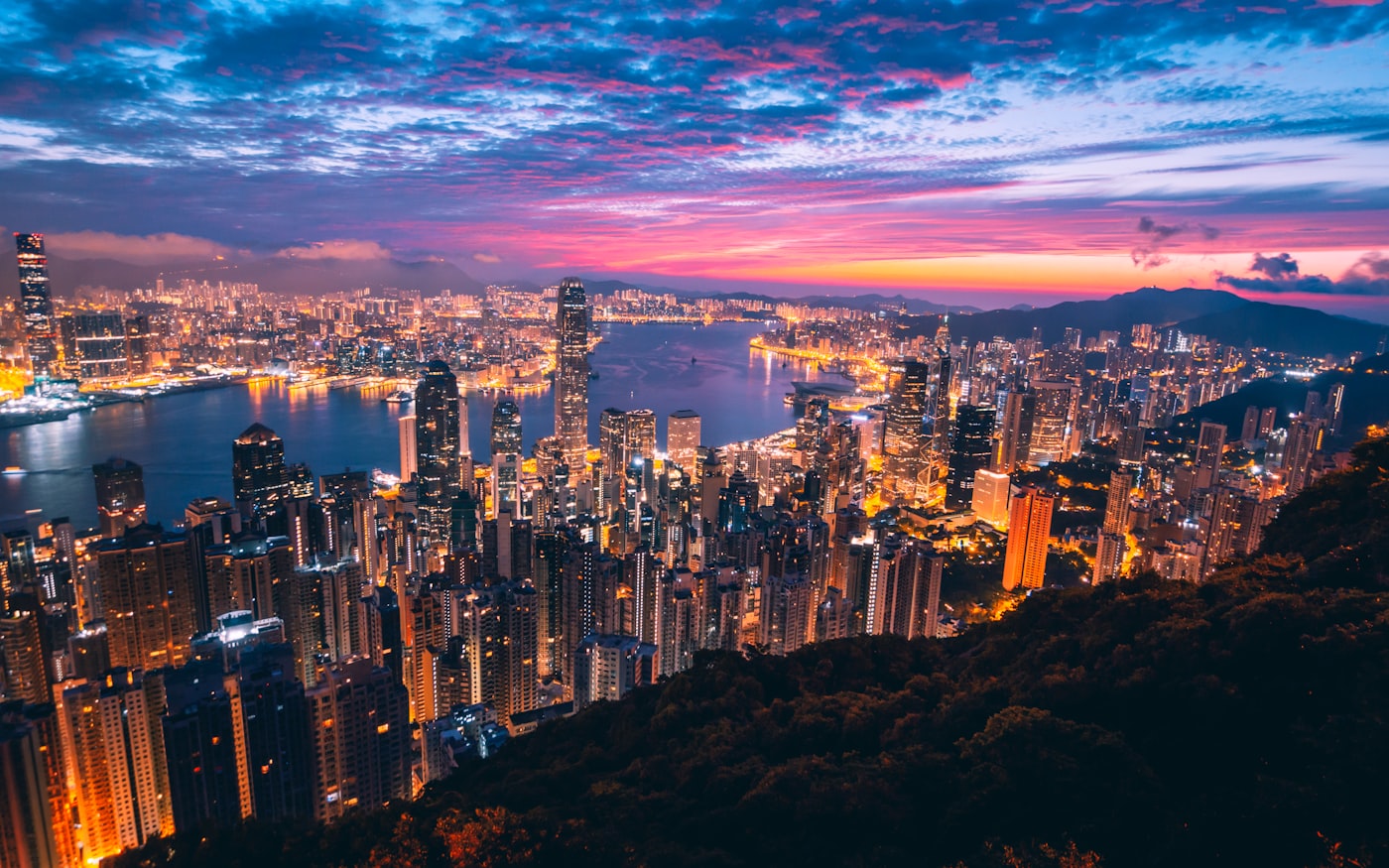 中國香港 · 維多利亞港 Hong Kong skyline